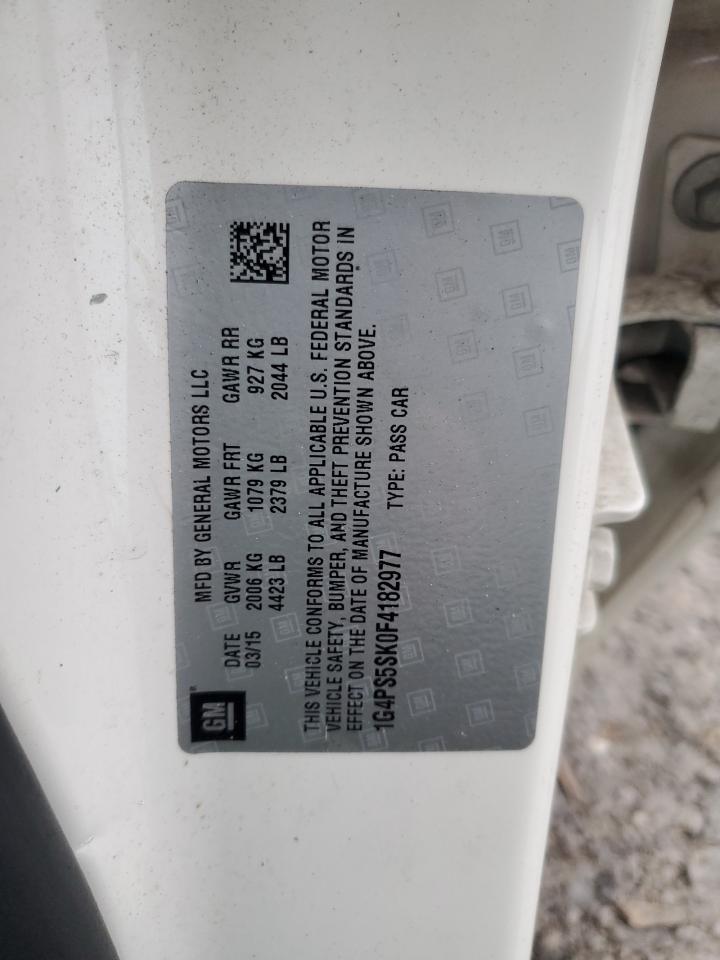 2015 Buick Verano VIN: 1G4PS5SK0F4182977 Lot: 81871865