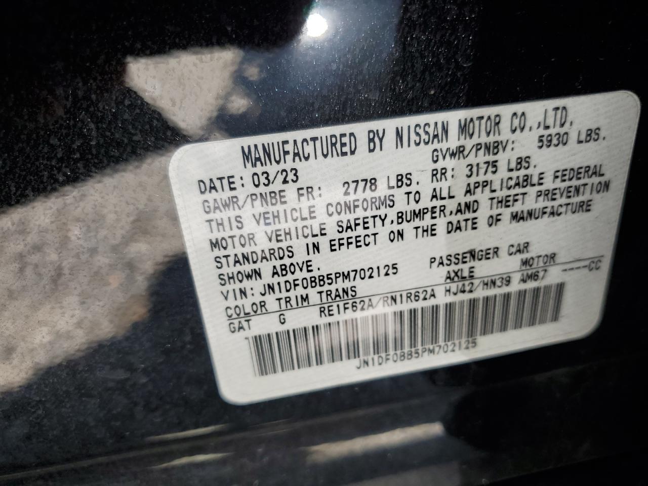 2023 Nissan Ariya Evolve+ VIN: JN1DF0BB5PM702125 Lot: 80265055