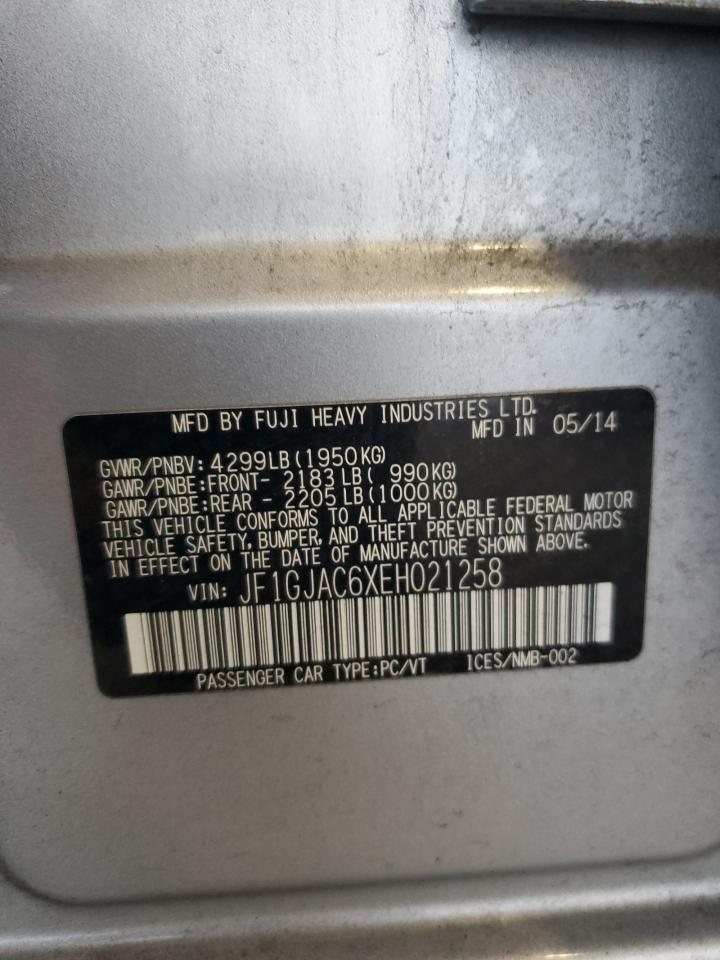 2014 Subaru Impreza Premium VIN: JF1GJAC6XEH021258 Lot: 71028475