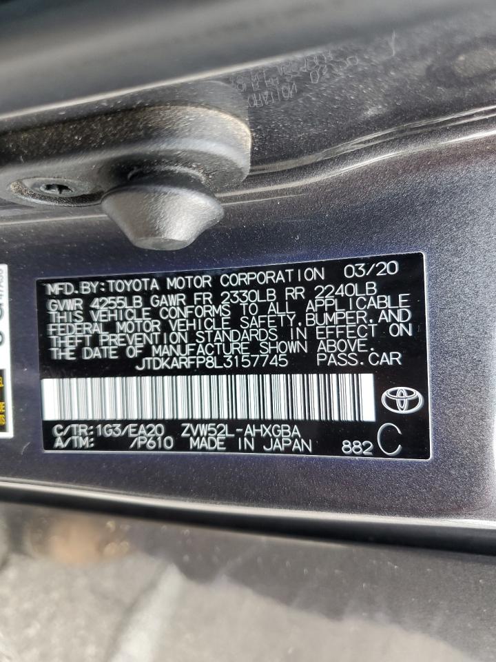 2020 Toyota Prius Prime Le VIN: JTDKARFP8L3157745 Lot: 71327865