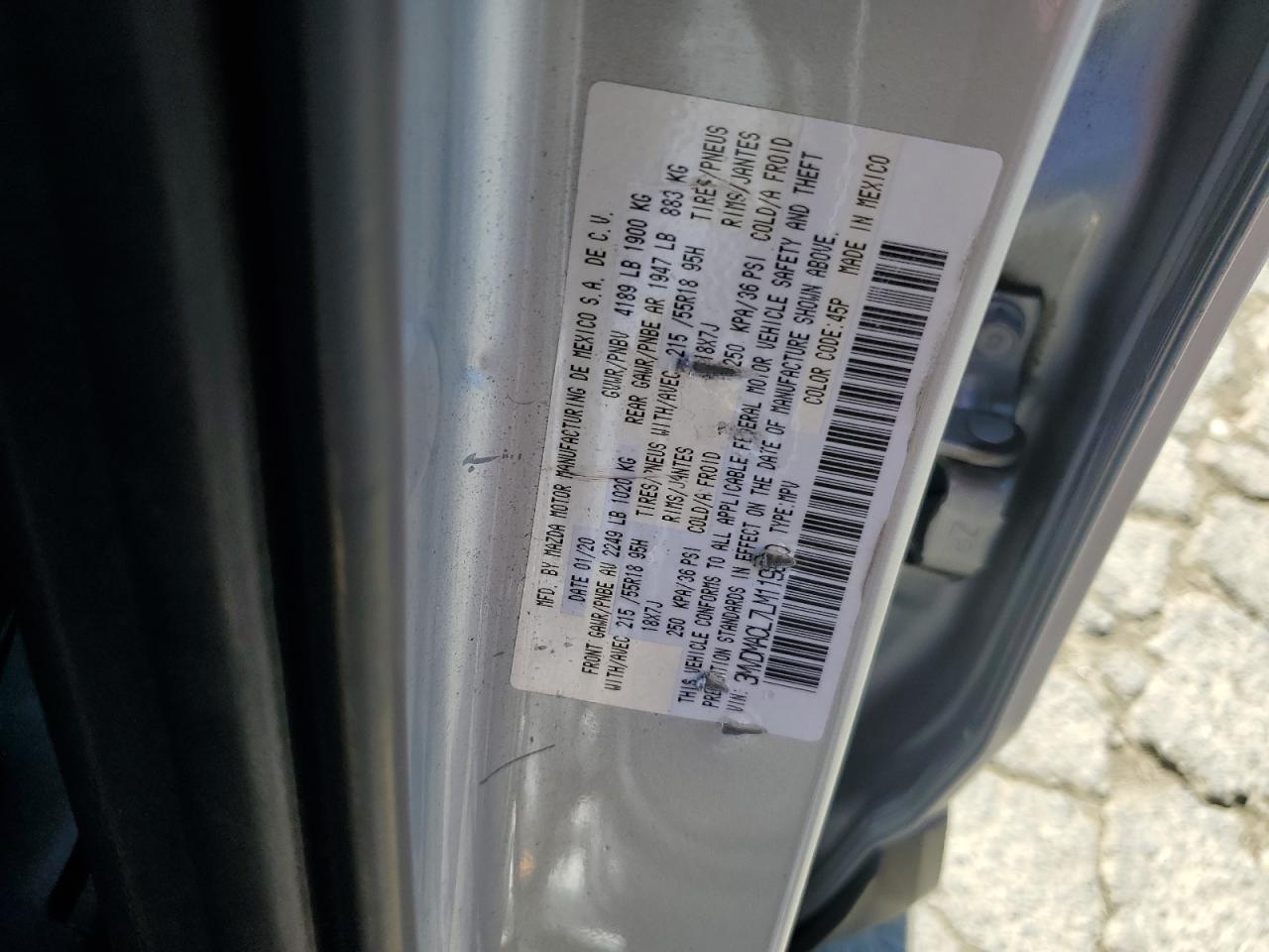 2020 Mazda Cx-30 Select VIN: 3MVDMACL7LM119830 Lot: 71237335