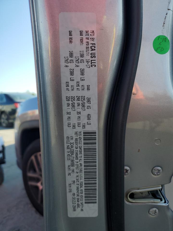 2018 Jeep Compass Latitude VIN: 3C4NJDBB4JT180998 Lot: 72038895