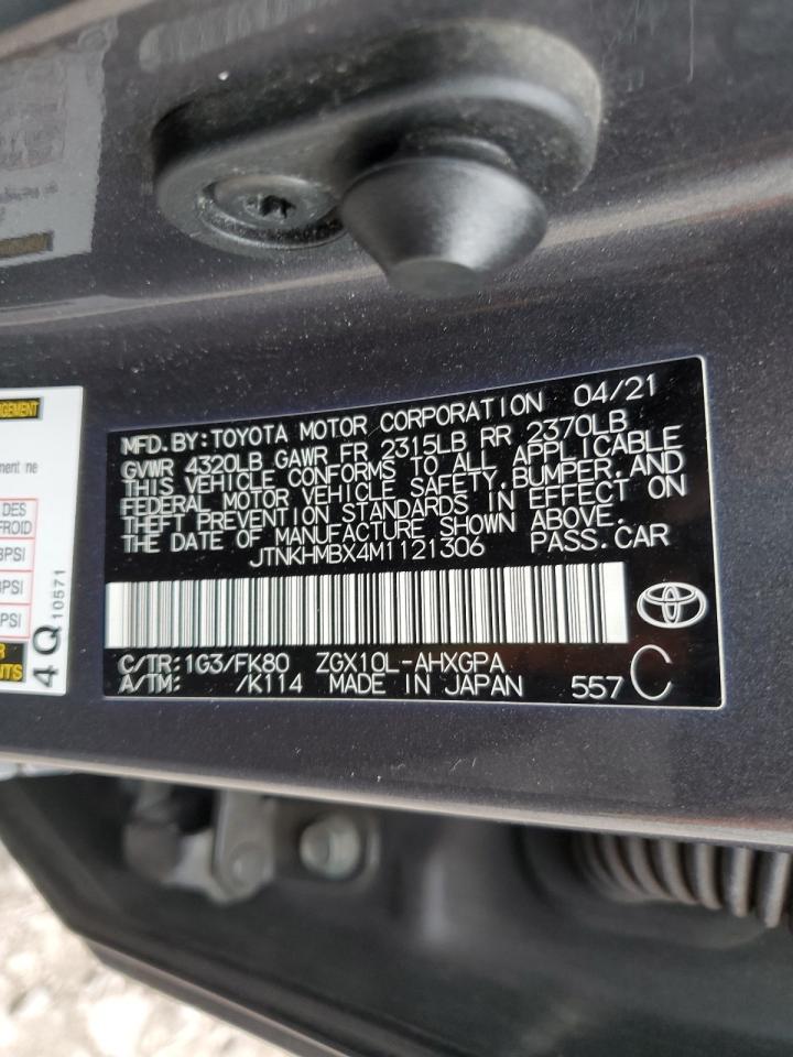 2021 Toyota C-Hr Xle VIN: JTNKHMBX4M1121306 Lot: 81031215