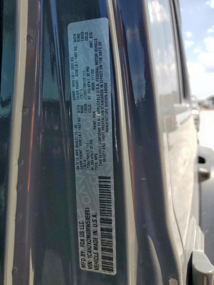 2021 Jeep Wrangler Unlimited Sport VIN: 1C4HJXDM0MW595991 Lot: 81014595