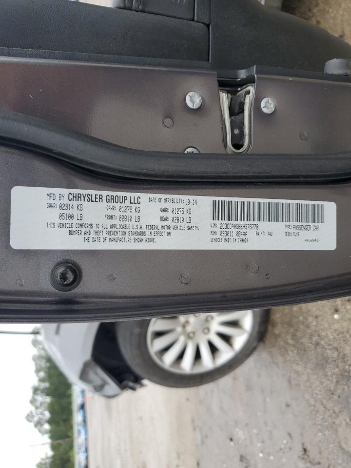 2014 Chrysler 300 VIN: 2C3CCAAG6EH376778 Lot: 81863815