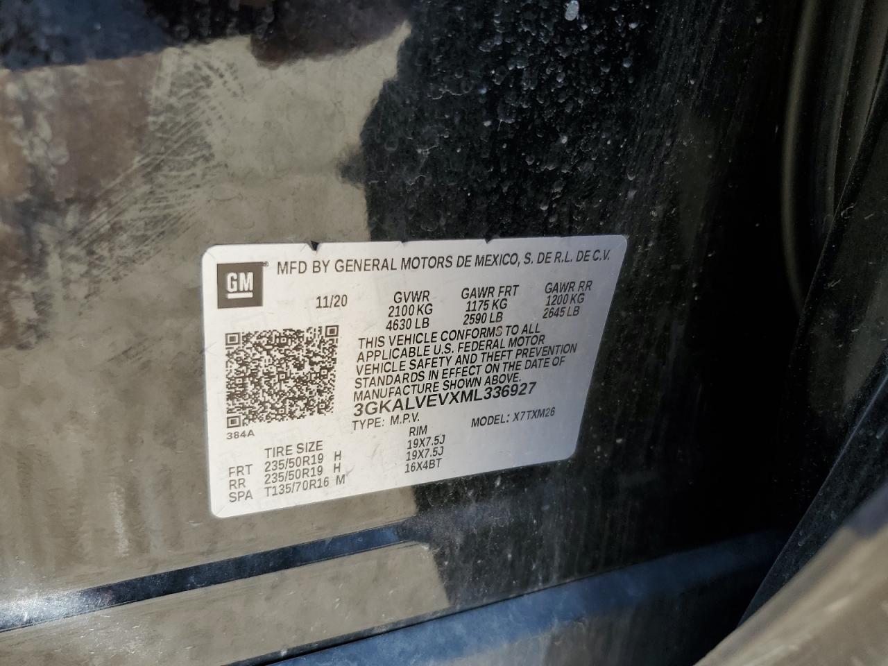 2021 GMC Terrain Slt VIN: 3GKALVEVXML336927 Lot: 71208215