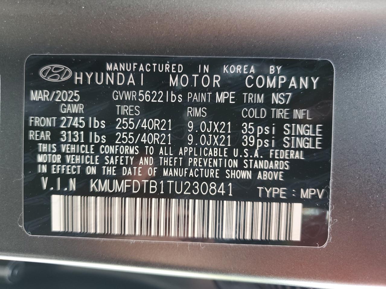 2026 Genesis Gv70 Sport Prestige VIN: KMUMFDTB1TU230841 Lot: 81738985