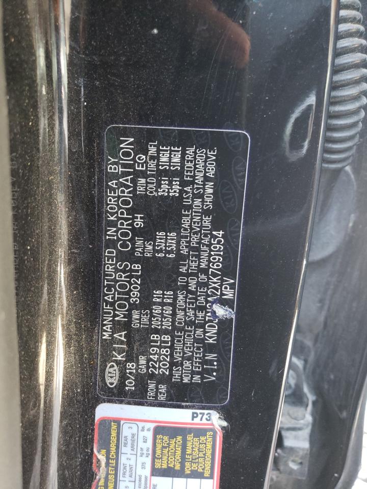 2019 Kia Soul VIN: KNDJN2A2XK7691954 Lot: 81052065