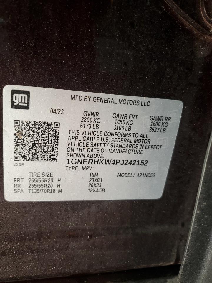 2023 Chevrolet Traverse Lt VIN: 1GNERHKW4PJ242152 Lot: 80753365
