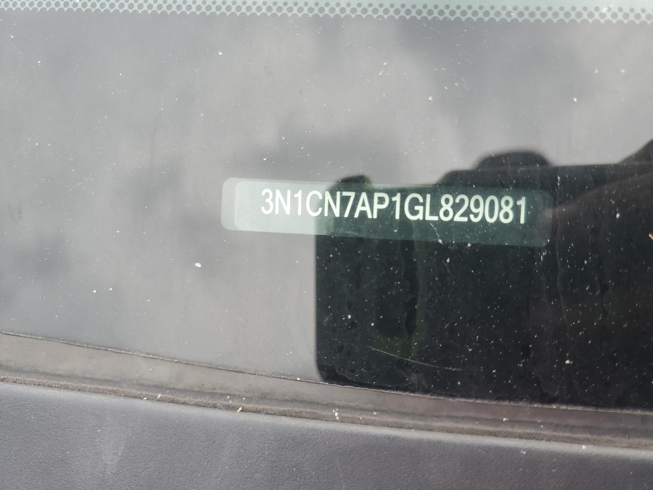 2016 Nissan Versa S VIN: 3N1CN7AP1GL829081 Lot: 84392595