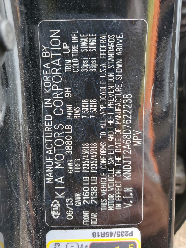 2013 Kia Soul + VIN: KNDJT2A68D7622238 Lot: 81057635