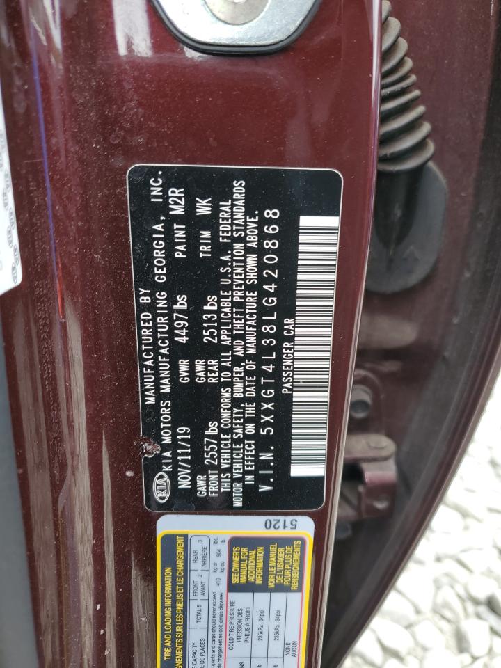 2020 Kia Optima Lx VIN: 5XXGT4L38LG420868 Lot: 81132305