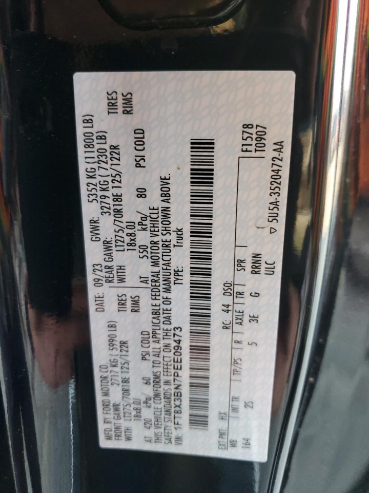 2023 Ford F350 Super Duty VIN: 1FT8X3BN7PEE09473 Lot: 69783205