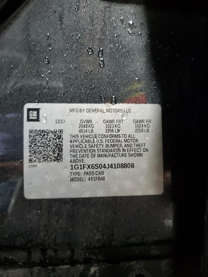 2018 Chevrolet Bolt Ev Premier VIN: 1G1FX6S04J4108808 Lot: 82117425