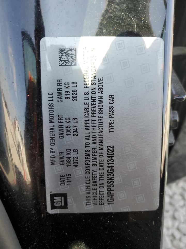 2016 Buick Verano VIN: 1G4PP5SK3G4134022 Lot: 80575425