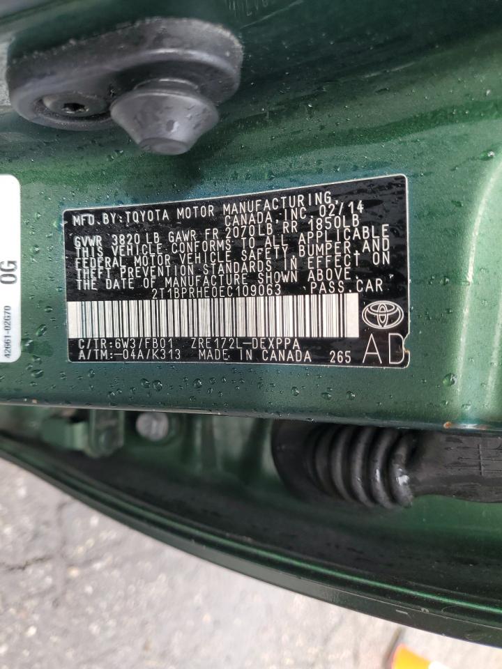 2014 Toyota Corolla Eco VIN: 2T1BPRHE0EC109063 Lot: 81384655