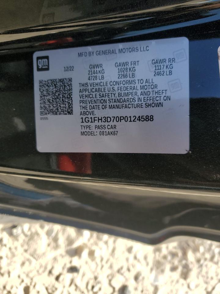 2023 Chevrolet Camaro Ss VIN: 1G1FH3D70P0124588 Lot: 71797295