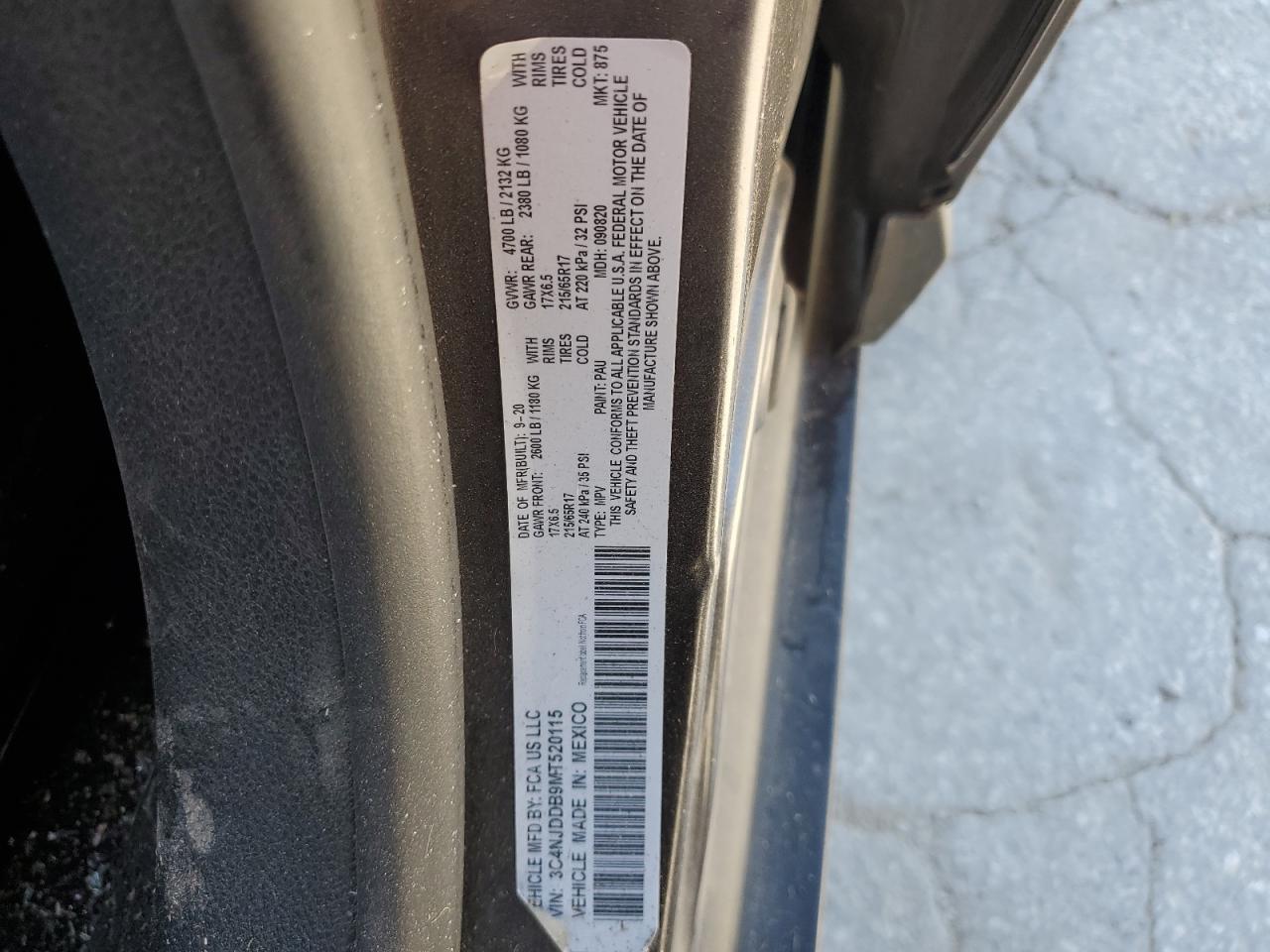 2021 Jeep Compass Trailhawk VIN: 3C4NJDDB9MT520115 Lot: 80455715