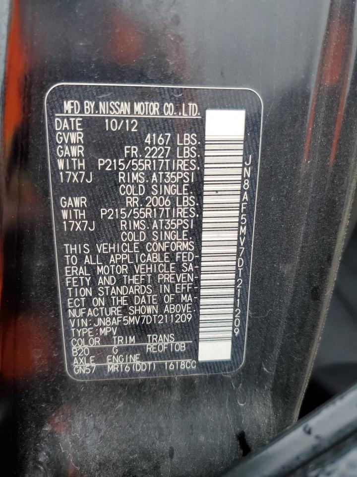 2013 Nissan Juke S VIN: JN8AF5MV7DT211209 Lot: 83782885