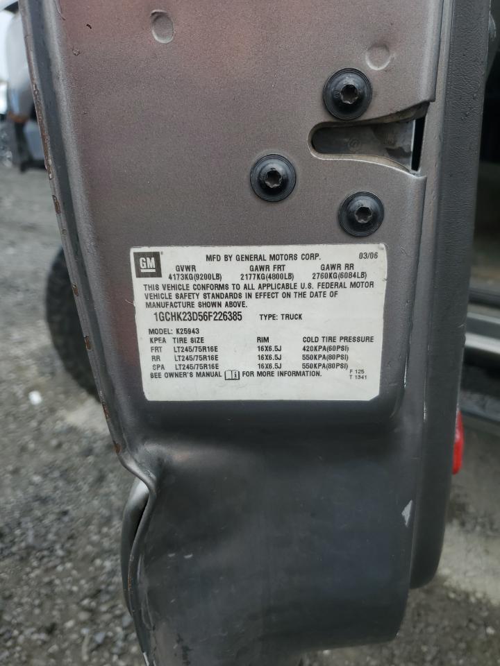 2006 Chevrolet Silverado K2500 Heavy Duty VIN: 1GCHK23D56F226385 Lot: 81887455