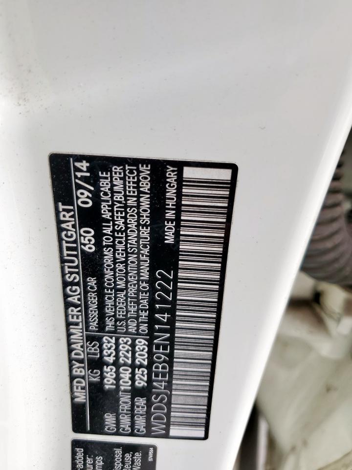 2014 Mercedes-Benz Cla 250 VIN: WDDSJ4EB9EN141222 Lot: 81700905