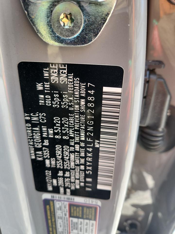 2022 Kia Sorento Sx VIN: 5XYRK4LF2NG128847 Lot: 71094435