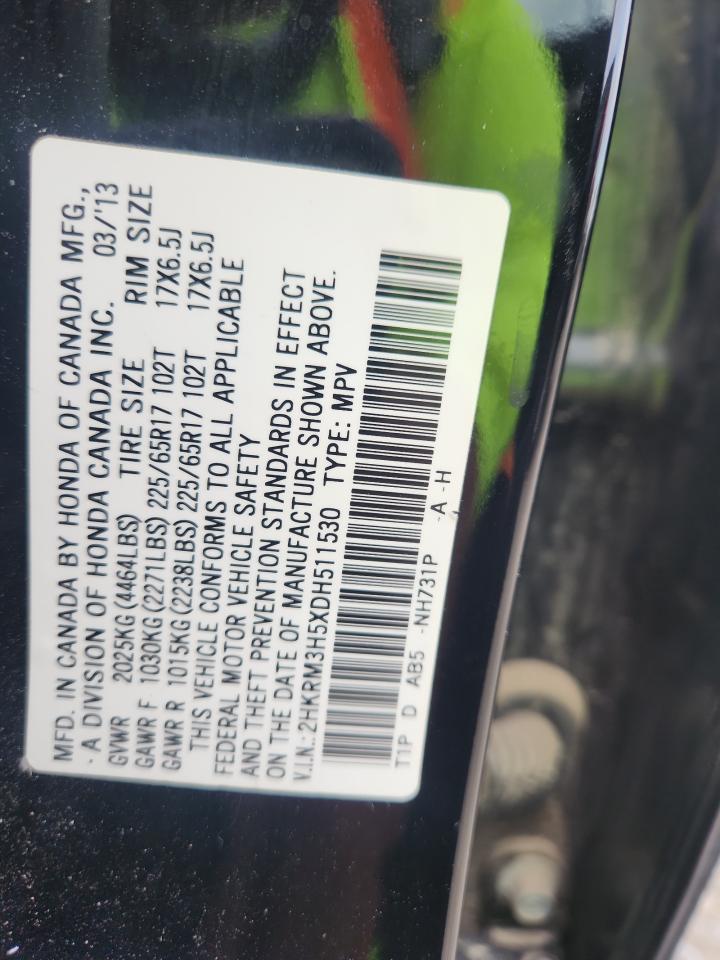 2013 Honda Cr-V Ex VIN: 2HKRM3H5XDH511530 Lot: 83945335