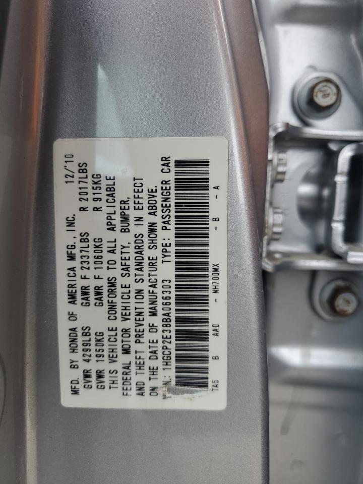 2011 Honda Accord Lx VIN: 1HGCP2E38BA066303 Lot: 81109965