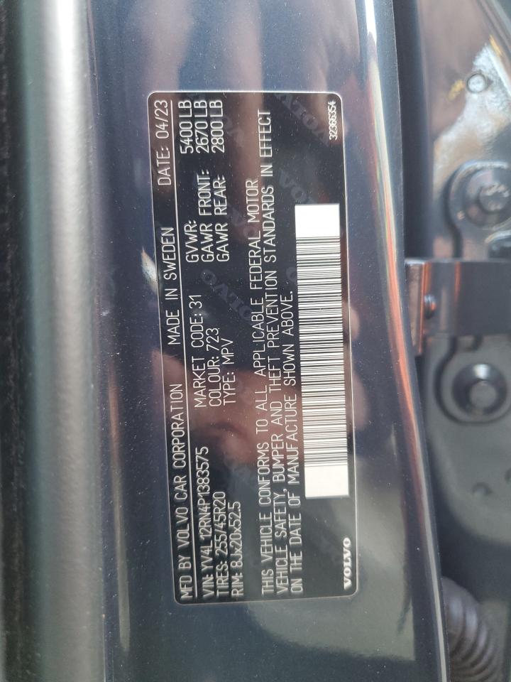 2023 Volvo Xc60 Plus VIN: YV4L12RN4P1383575 Lot: 81125885