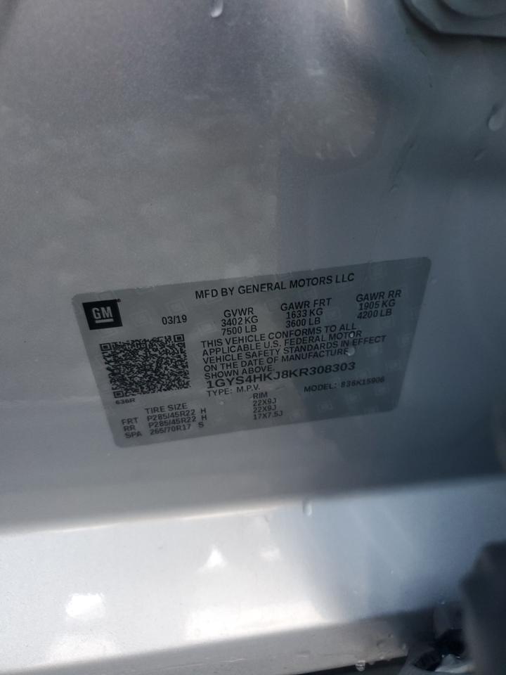 2019 Cadillac Escalade Esv Luxury VIN: 1GYS4HKJ8KR308303 Lot: 81151005