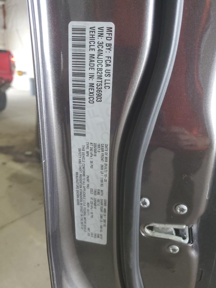 2021 Jeep Compass Limited VIN: 3C4NJDCB2MT536903 Lot: 71040935