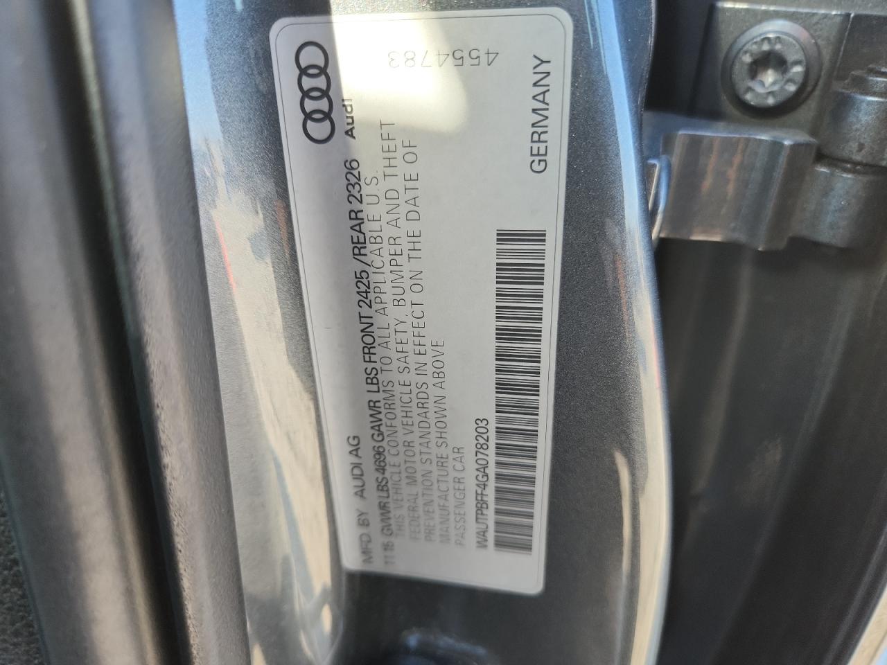 2016 Audi A3 E-Tron Premium Plus VIN: WAUTPBFF4GA078203 Lot: 82055135