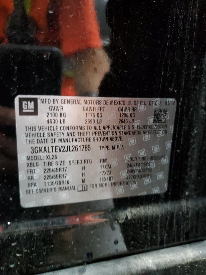 2018 GMC Terrain Sle VIN: 3GKALTEV2JL261785 Lot: 72029065