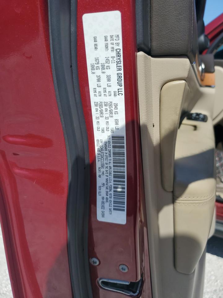 2012 Jeep Grand Cherokee Overland VIN: 1C4RJFCGXCC115501 Lot: 71621235