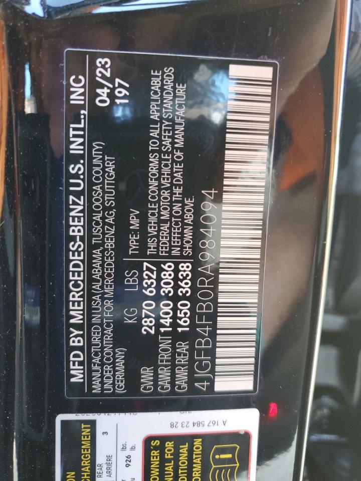 2024 Mercedes-Benz Gle 350 4Matic VIN: 4JGFB4FB0RA984094 Lot: 71122585