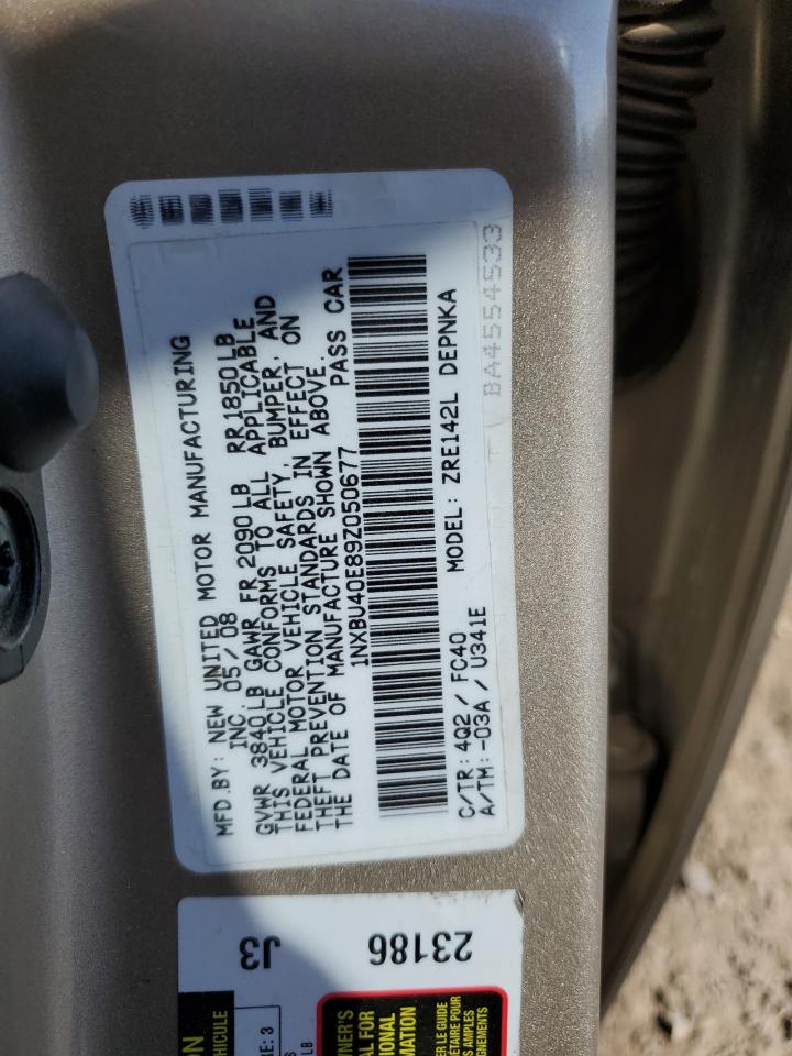 2009 Toyota Corolla Base VIN: 1NXBU40E89Z050677 Lot: 83976145