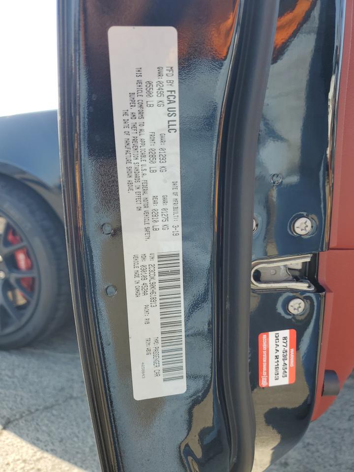 2019 Dodge Charger Srt Hellcat VIN: 2C3CDXL90KH618913 Lot: 80744345