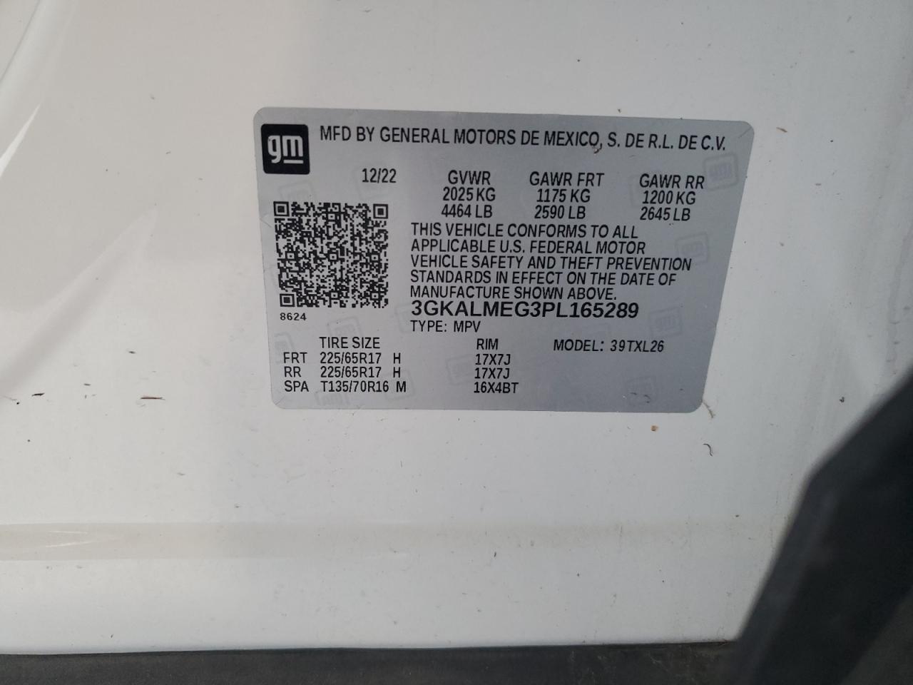 2023 GMC Terrain Sle VIN: 3GKALMEG3PL165289 Lot: 81132265