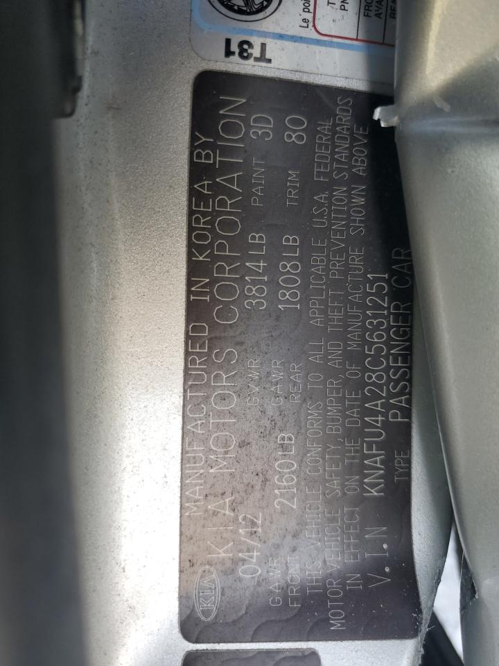 2012 Kia Forte Ex VIN: KNAFU4A28C5631251 Lot: 81036755