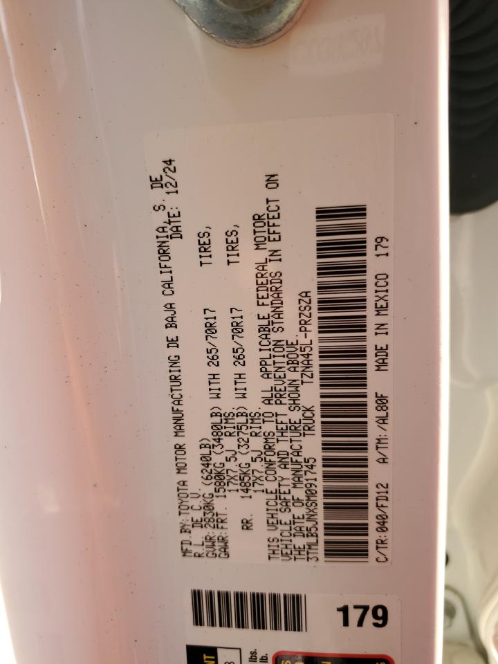 2025 Toyota Tacoma Double Cab VIN: 3TMLB5JNXSM091745 Lot: 84171065