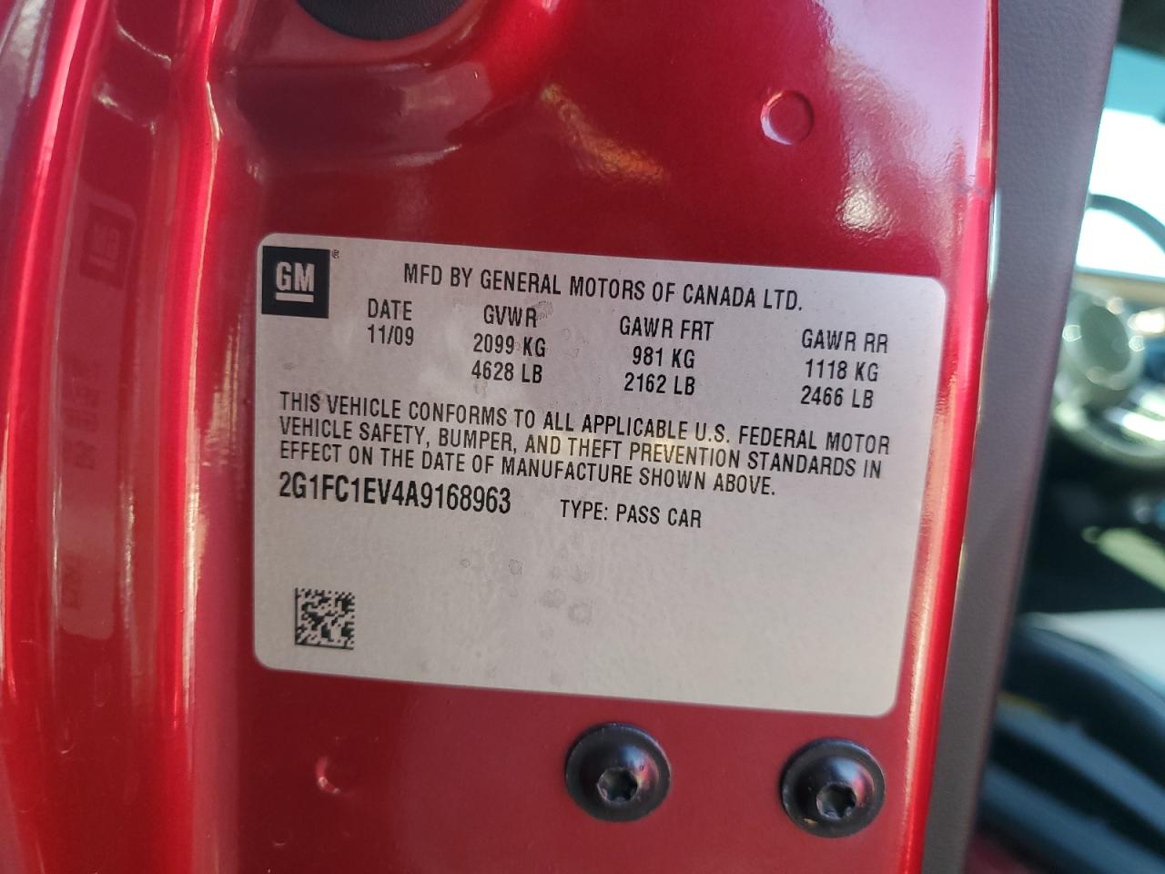 2010 Chevrolet Camaro Lt VIN: 2G1FC1EV4A9168963 Lot: 70748235