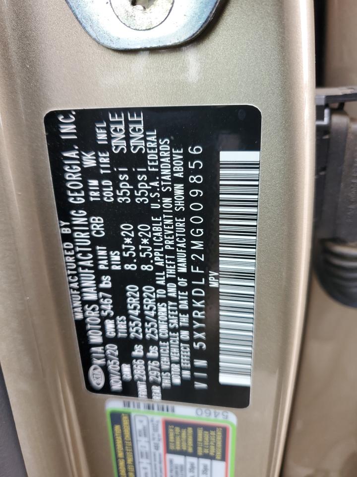 2021 Kia Sorento Sx VIN: 5XYRKDLF2MG009856 Lot: 81764485