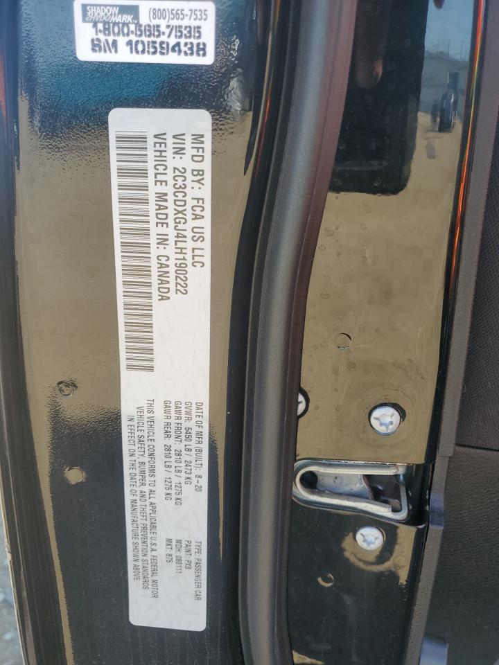 2020 Dodge Charger Scat Pack VIN: 2C3CDXGJ4LH190222 Lot: 81797475