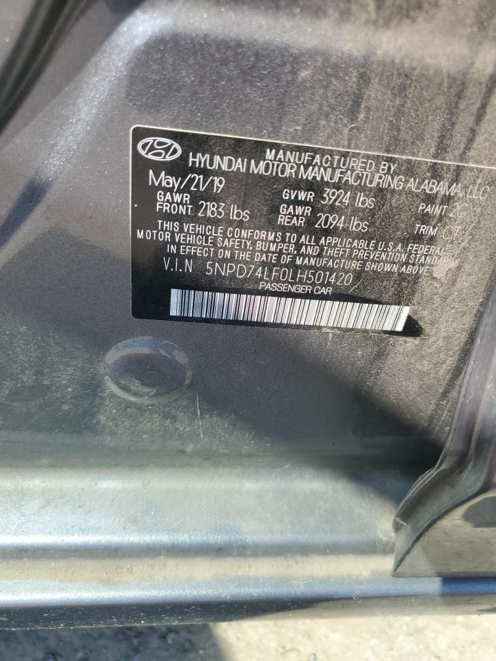 2020 Hyundai Elantra Se VIN: 5NPD74LF0LH501420 Lot: 81432585