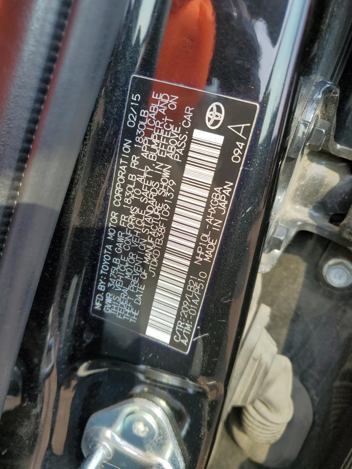 2015 Toyota Prius C VIN: JTDKDTB38F1091379 Lot: 67936325