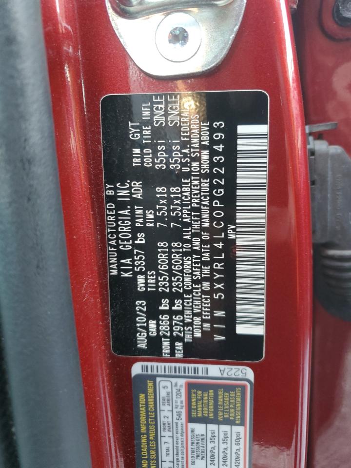 2023 Kia Sorento S VIN: 5XYRL4LC0PG223493 Lot: 81474055