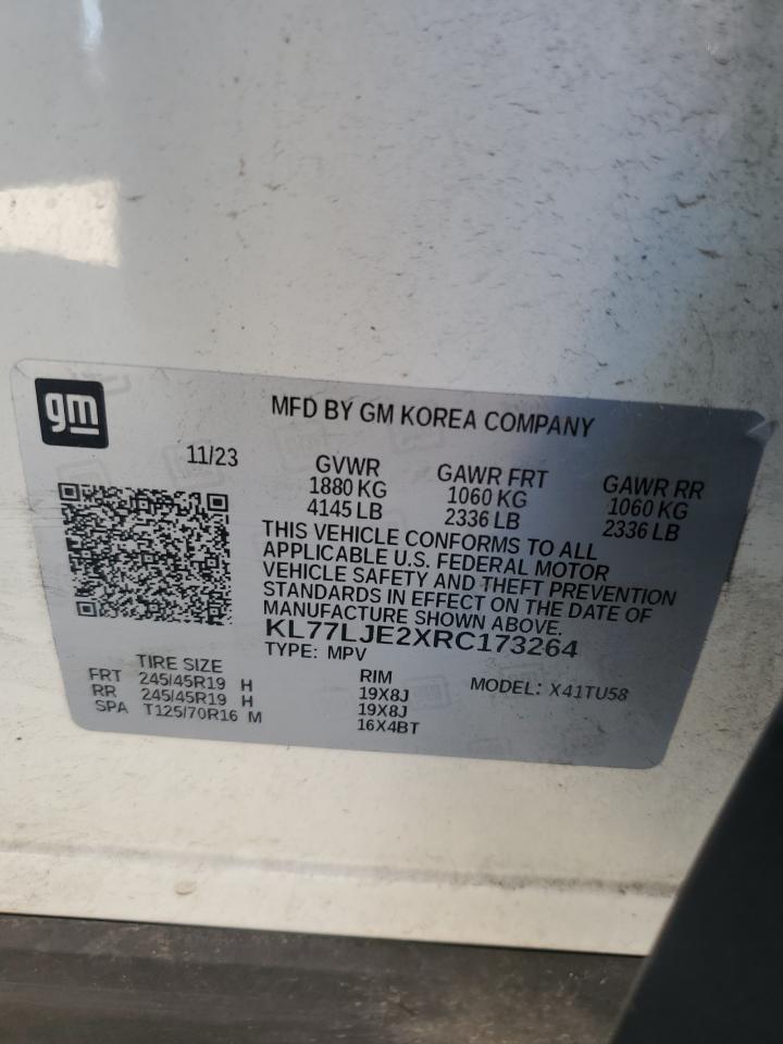 2024 Chevrolet Trax 2Rs VIN: KL77LJE2XRC173264 Lot: 80691545