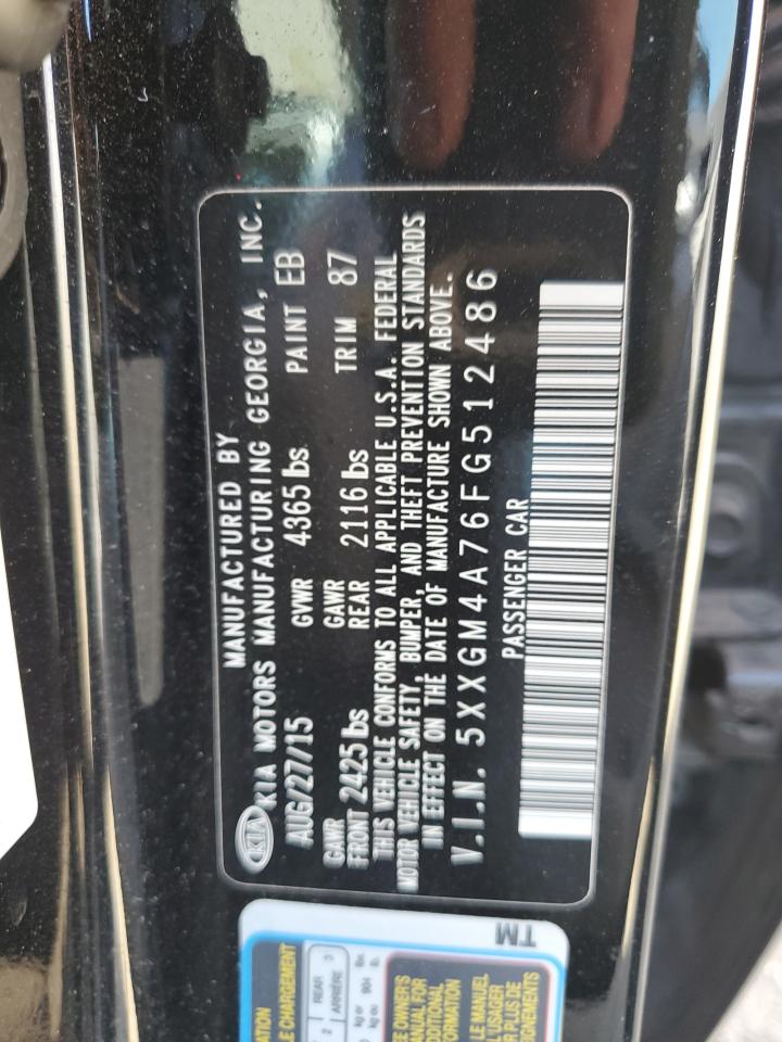 2015 Kia Optima Lx VIN: 5XXGM4A76FG512486 Lot: 81925995