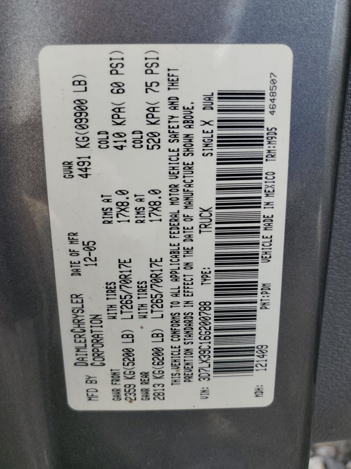 2006 Dodge Ram 3500 VIN: 3D7LX39C16G200788 Lot: 81804325
