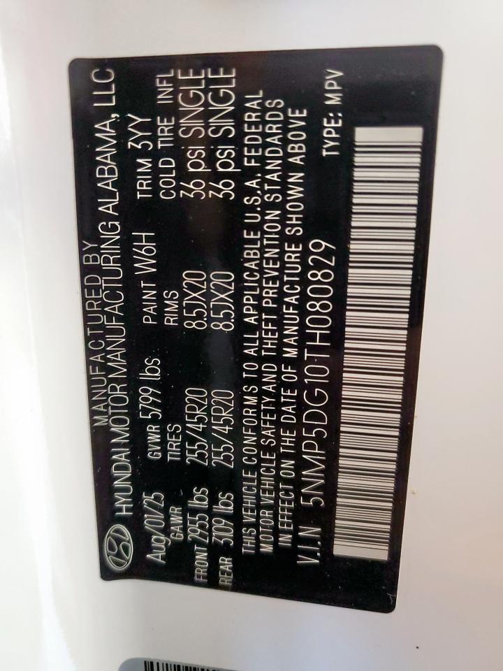 2026 Hyundai Santa Fe Calligraphy VIN: 5NMP5DG10TH080829 Lot: 84229975